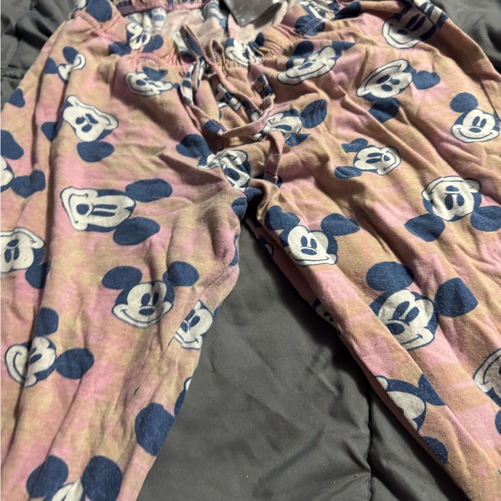Disney Mickey Mouse Kids Pajama Bottoms - Pink and Blue